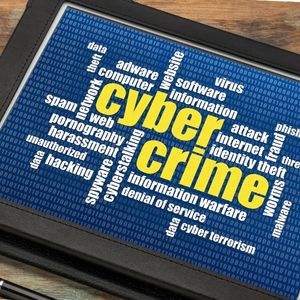 Photo of a cyber crime word cloud